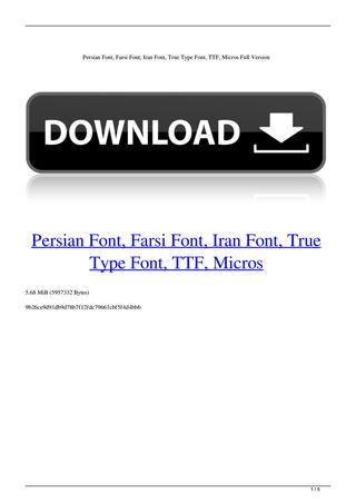Farsi Ttf Font
